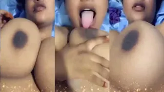 My GF Teasing With Her Natural Tits On Video