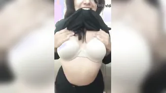 Naughty GF Recording Nude Selfie Showing Big Tits