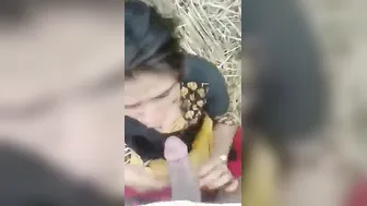 Village Girl Moaning Loud While Blowing Him With Dirty Hindi Talk