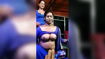 Desi Trans Babe Flaunting Massive Boobs In Daring Live Show