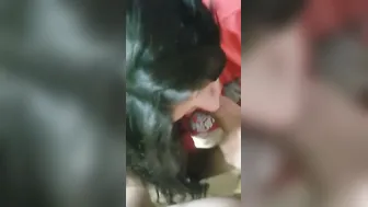 Shy Indian Babe Trying Blowjob For First Time And Loving Every Bit