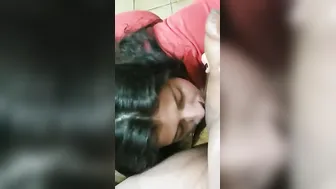 Shy Indian Babe Trying Blowjob For First Time And Loving Every Bit