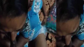 Cheating Wife Next Door Secretly Sucking Her Lover Behind Doors