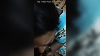 Cheating Wife Next Door Secretly Sucking Her Lover Behind Doors