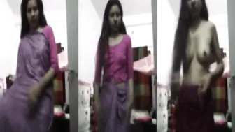 Bengali College Babe Stripping Naked On Mobile Recording
