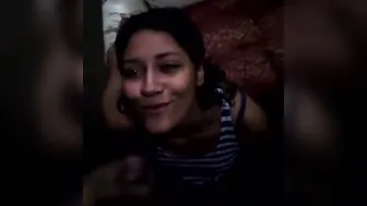 College Babe Taking A Huge Load On Her Face On Camera