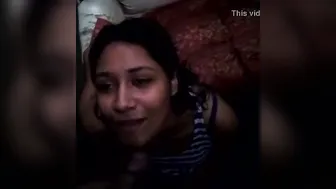 College Babe Taking A Huge Load On Her Face On Camera