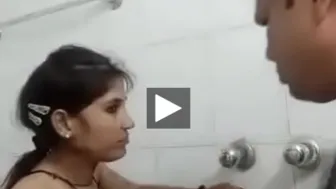 Fucking My GF Standing In The Bathroom Mirror Selfie