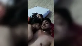 Amateur Couple Making Their First Private Sex Tape Together