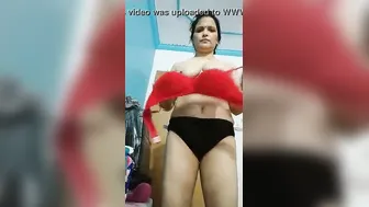 Horny Housewife Showing Off Her Big Tits Topless At Home Alone