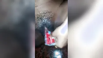 Village Babe Masturbating Hard Using Toothpaste Tube Alone