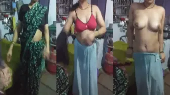Bhabhi Caught Changing Clothes Revealing Everything On Tape