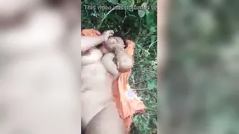 Village Wife Stripping Naked Outdoors In Risky Public Place