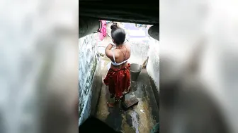 Stepsister Caught Bathing Naked Brother Filming Through Window