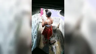 Stepsister Caught Bathing Naked Brother Filming Through Window