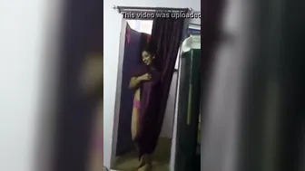 College GF Dancing Topless In Her Room For BF Mms