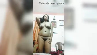 Chubby GF Naked Selfie Video Showing Everything At Home