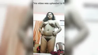 Chubby GF Naked Selfie Video Showing Everything At Home