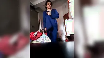 Young GF From Hometown Stripping Naked On Private Video