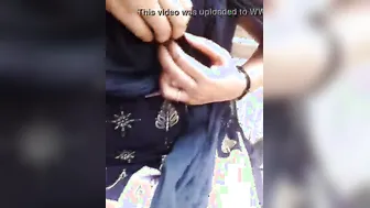 Mallu GF Sucking Nipples Outdoors In Public Garden