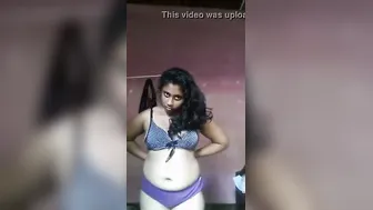 Busty South Indian Babe Slowly Stripping Naked On Camera