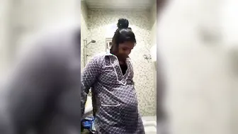 South Indian Wife Changing Clothes In Bathroom Hidden Camera