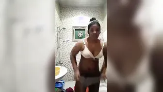 South Indian Wife Changing Clothes In Bathroom Hidden Camera
