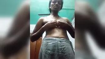 Tamil Babe Topless Talking Dirty During Late Night Video Call