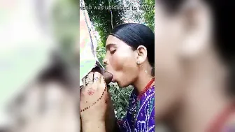 Village Wife Giving Head Outdoors Caught On Mobile Camera