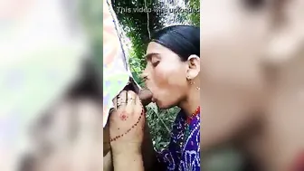 Village Wife Giving Head Outdoors Caught On Mobile Camera