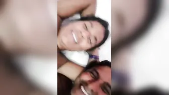 Horny Couple Having Phone Sex While She Plays With Her Big Tits