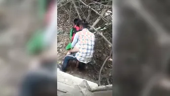 Caught Fucking My GF Behind The House On Hidden Camera