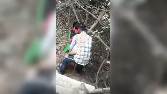 Caught Fucking My GF Behind The House On Hidden Camera
