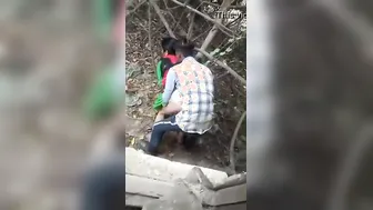 Caught Fucking My GF Behind The House On Hidden Camera