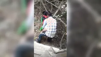 Caught Fucking My GF Behind The House On Hidden Camera