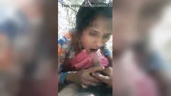 Neighbor Fucking Village GF In The Woods Giving Blowjob