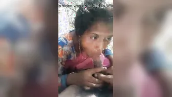 Neighbor Fucking Village GF In The Woods Giving Blowjob