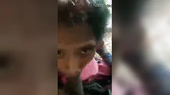 Neighbor Fucking Village GF In The Woods Giving Blowjob