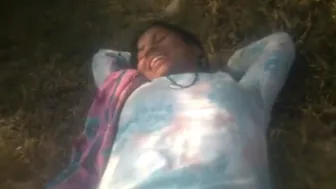 Dehati GF Spreading Her Clean Pussy Outdoors