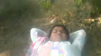 Dehati GF Spreading Her Clean Pussy Outdoors