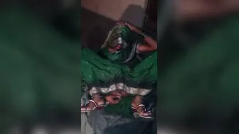 Shy Village Wife Playing With Toy While Husband Records Her