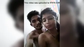 Topless Indian Babe Kissing Her Man In Intimate Selfie Vid