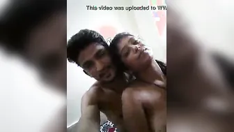Topless Indian Babe Kissing Her Man In Intimate Selfie Vid