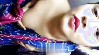 Saree Wife Teasing Her Man During Naughty Video Call Session
