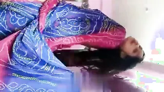 Saree Wife Teasing Her Man During Naughty Video Call Session