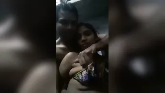 Devar Pressing His Bhabhis Boobs During Their Naughty Selfie