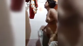Punjabi Wife Soaping Up Her Curves During Private Bath Time