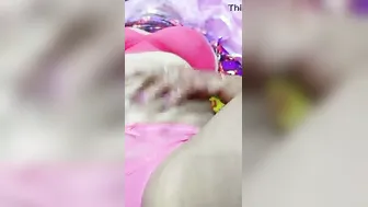 Indian Housewife Rubbing And Spreading Her Pink Pussy Lips