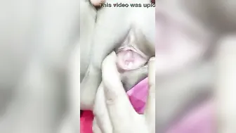 Indian Housewife Rubbing And Spreading Her Pink Pussy Lips