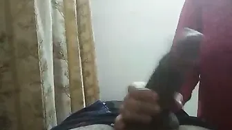 Desi Girl Pleasing Her Client With Handjob And Tit Service